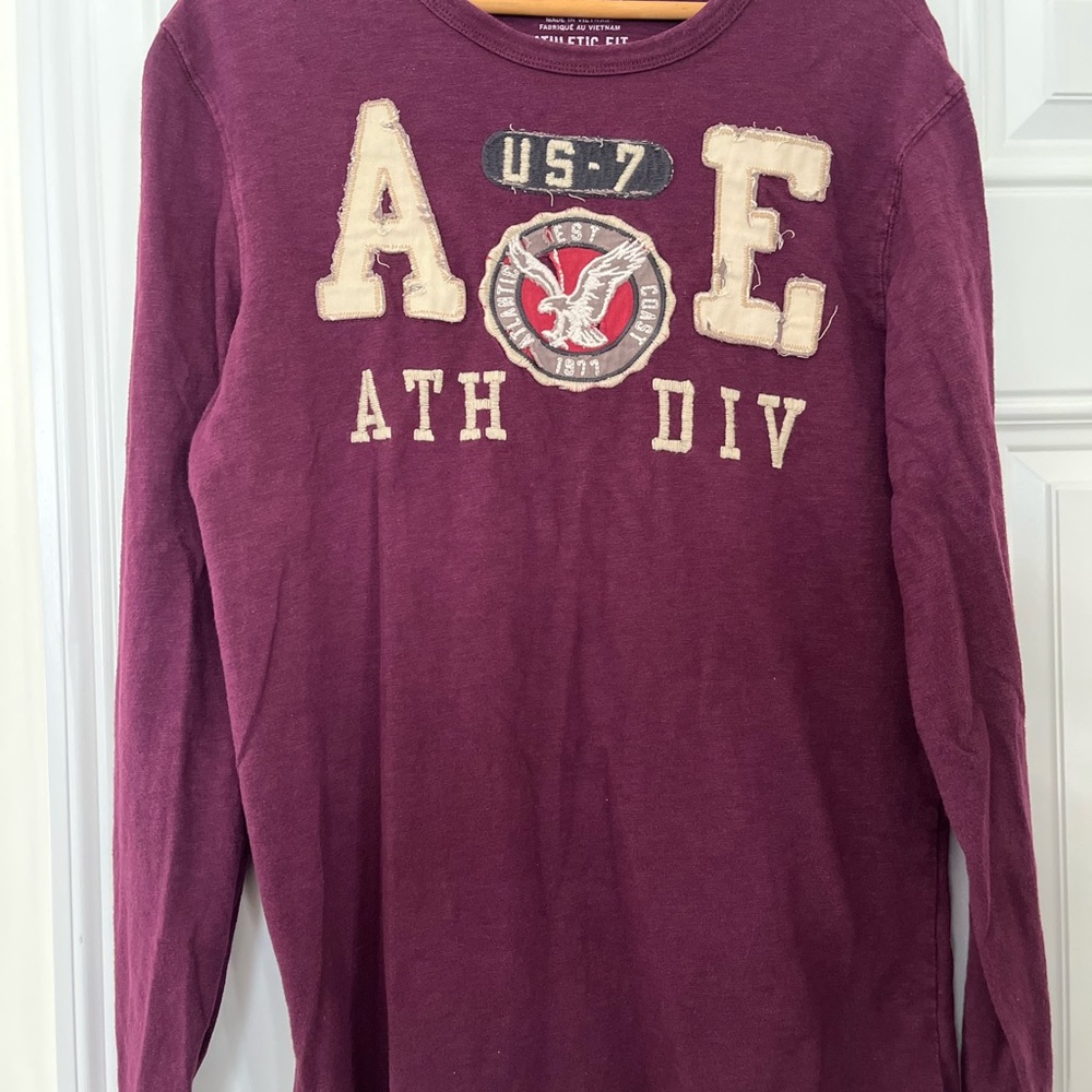 Aéropostale Maroon Long Sleeve Shirt